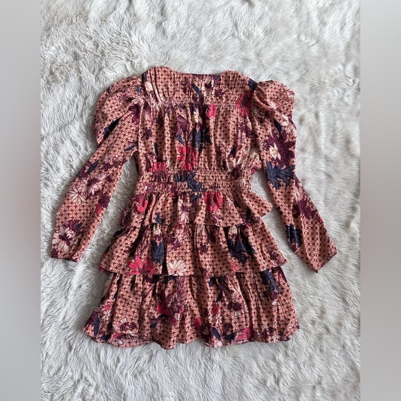 Ulla Johnson Oni Silk Mini Dress in Garden Rose Floral Ruffled Size 10 - Picture 13 of 16